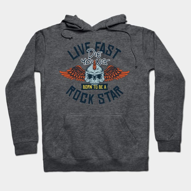 Live Fast Die Young Hoodie by CyberpunkTees